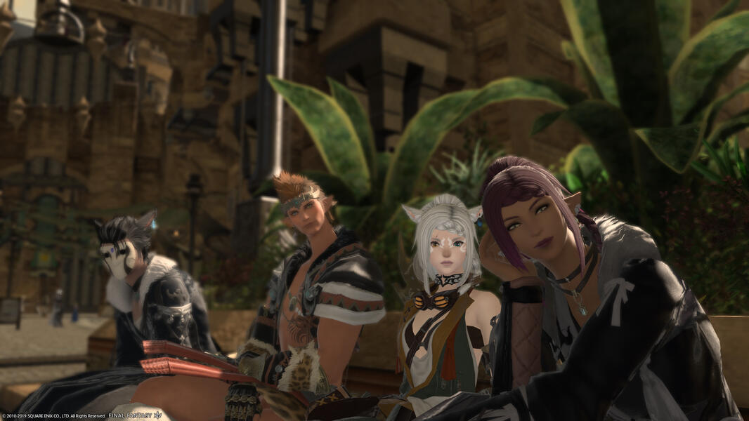 Raziel Dantalion (far left), Leo Howlite, Lanuaria Greyhame, Seiya Solainteau (far right)