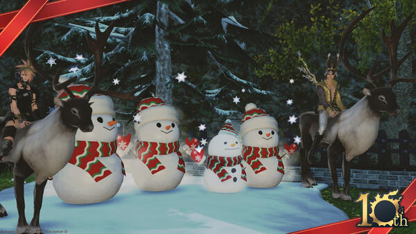 "Heaven's Dusk '23": Stevie (left) & Leo (right) usher in the snowmen