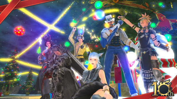 "Heaven's Dusk '23": Athalla Carillaut (left), Raziel Dantalion, Leo Howlite, C'zja Dawnseeker (center), Waltch Vance, Stevie Synagogue (right)
