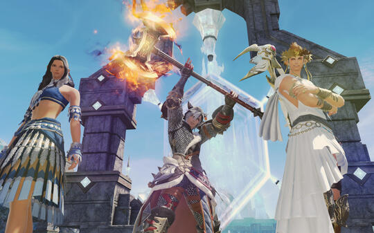 Katara Dela-luna (left), Raziel Dantalion (center), Leo Howlite (right)